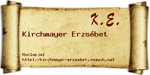 Kirchmayer Erzsébet névjegykártya