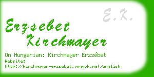 erzsebet kirchmayer business card